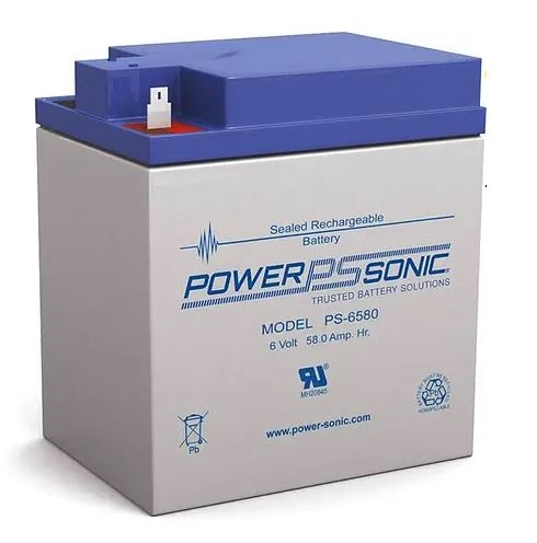 Power Sonic PS-6580 SLA Series, General Purpose, 6V58AH 20hr, F2, HB