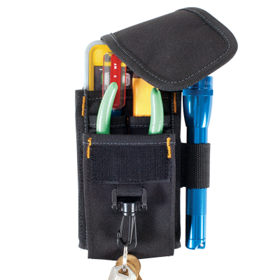 Custom Leathercraft 5-Pocket Cell Phone & Tool Holder – Clip, Strap Or Hang On Belts, Suspenders & Pants